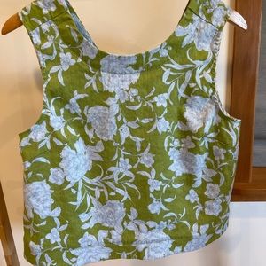 Maeve Floral Button Back Tank